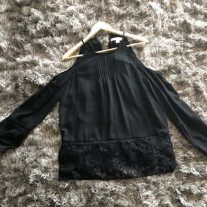 MICHAEL Michael Kors cold-shoulder & lace blouse